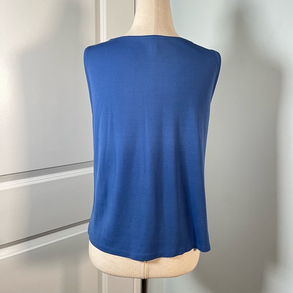 Eileen Fisher 100% silk blue cami tank top blouse size petite S - Picture 10 of 12